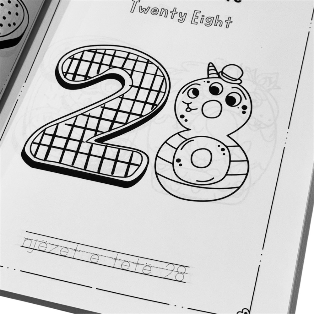 Albanian Numbers & Math Coloring & Activity Book - Picture 4 of 16